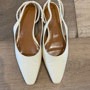 Rosetta Getty ivory flats.